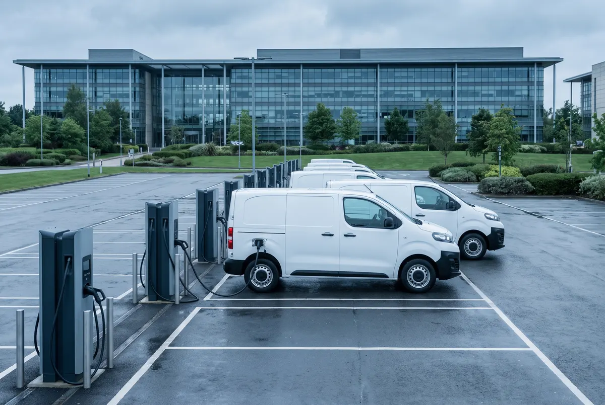 Bornes de recharge sur un parking public équipé par une collectivité